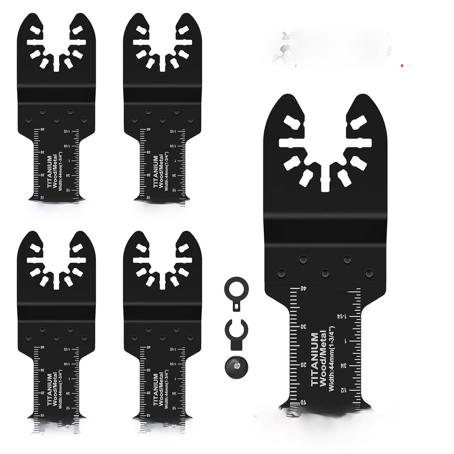 Toorise 5-teiliges Titan-Bimetall Sägeblatt-Set in Grau für Holz und Metall zur Verwendung mit Oszillierenden Multi-Tools und Renovierern - Bild 7