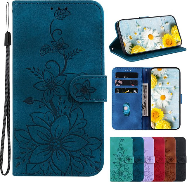Flip Wallet Case Leder-Schutzhülle mit Standfunktion für Xiaomi Poco X8 Pro Max X7 Pro X6 X5 X4 Pro 5G X4 GT X3 NFC in Schwarz - Bild 1