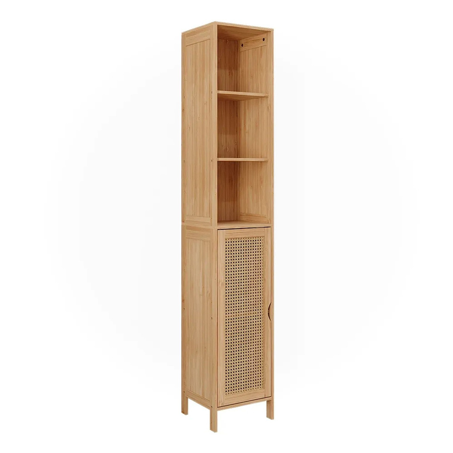 Vicco Badschrank Liora aus Bambus in Beige und Gelb, B/T/H: 30 x 10 x 170 cm - Bild 2