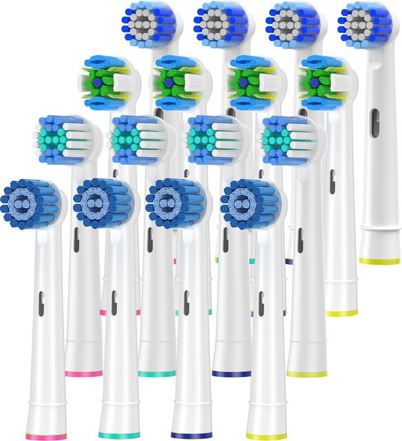 qlebaby Zahnbürstenköpfe kompatibel mit Oral B, 16 Stück - Bild 1