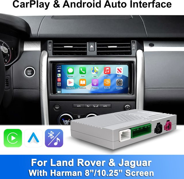 ANYFAR Drahtloses CarPlay und Android Auto Retrofit Kit für Land Rover Jaguar Range Rover Evoque Discovery 5, XE, XF und F-Typ Modelle 2016–2019 - Bild 1