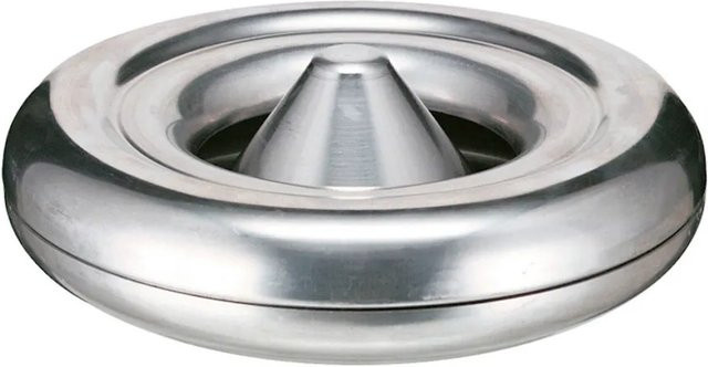 PROREGAL Feuerlöschender Tischaschenbecher aus Aluminium in Silber, H x Ø: 6 x 25 cm - Bild 1
