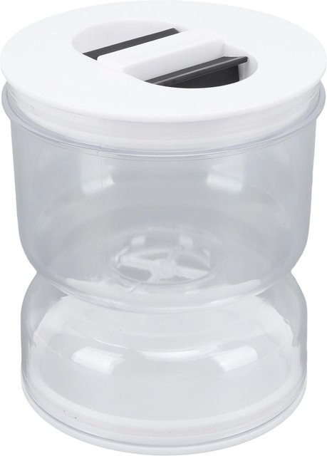 CosyHome Saftseparator mit Klappsieb aus ABS und Glas, auslaufsicher und luftdicht, grau/transparent - Bild 1