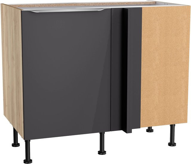 Optifit Küchen-Eck-Unterschrank Linus984 in Anthrazit Wildeiche, B/T/H: 100 x 58,4 x 87 cm - Bild 1