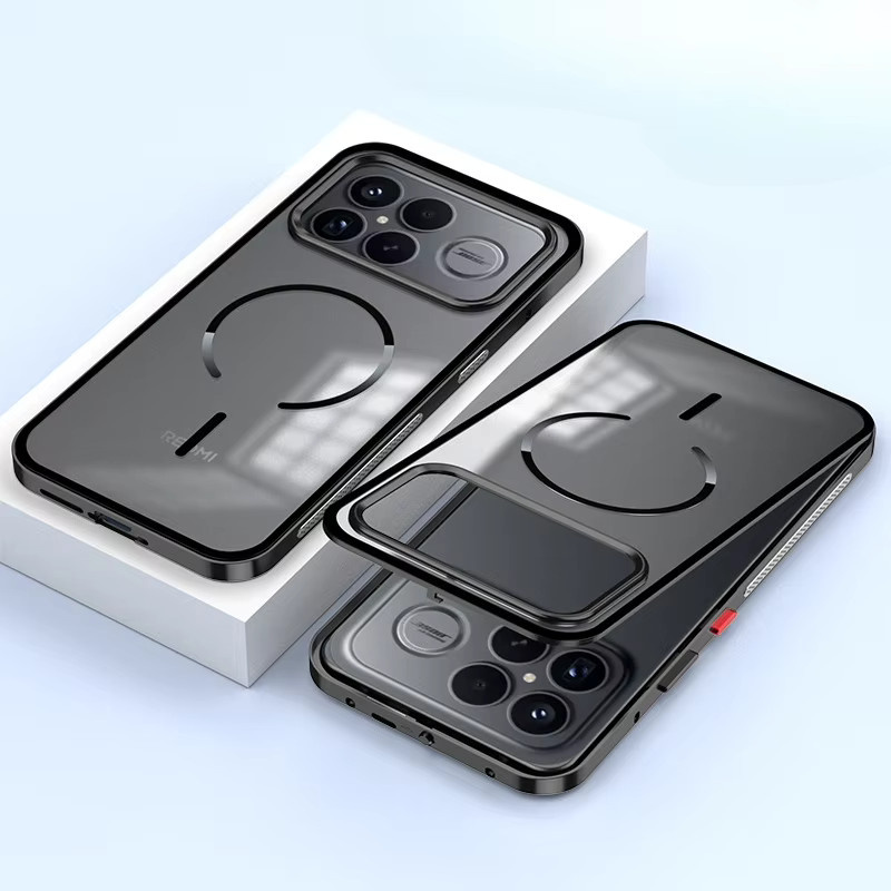 MagSafe Magnetische Schutzhülle für Xiaomi POCO F8 Ultra Pro und Redmi K90 ProMax aus Aluminiumlegierung und PC-Acryl in Schwarz - Bild 2