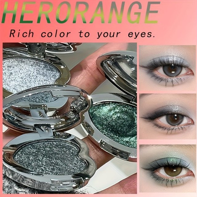 Herorange Highlighter-Lidschatten, schimmernd, Creme, Unisex - Bild 1