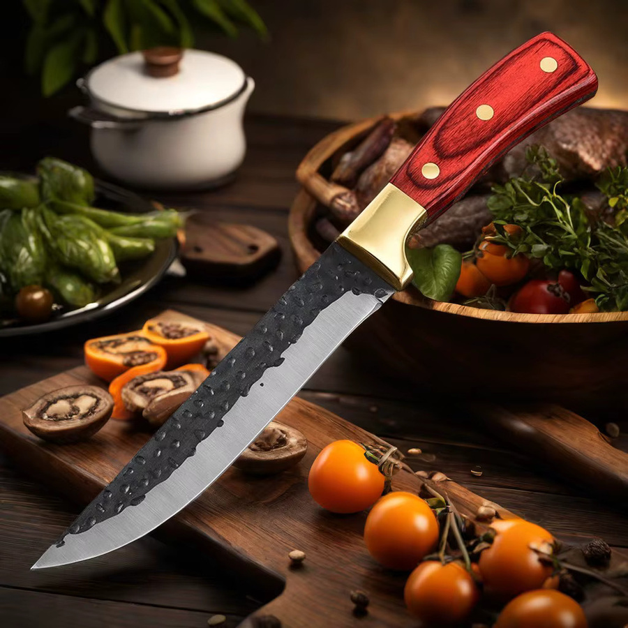 Allwin Houseware W Handgeschmiedetes Kochmesser aus Edelstahl mit Holzgriff in Mehrfarben - Bild 3