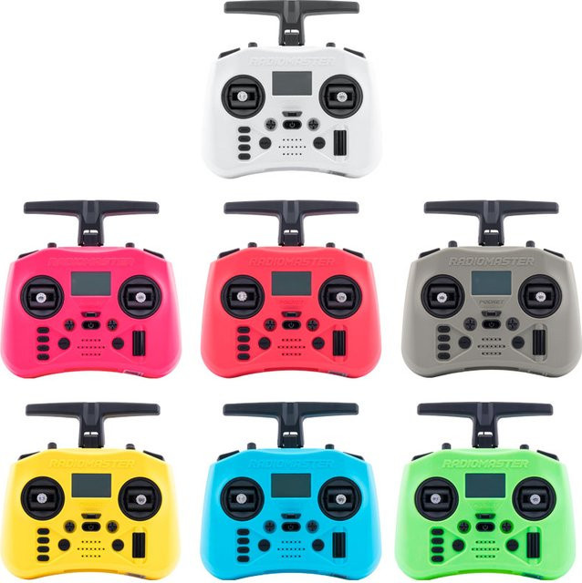 RadioMaster Pocket Crush Fernbedienung mit EdgeTX, ExpressLRS und Hall Gimbals in Grau - Bild 1