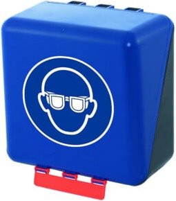 GEBRA Aufbewahrungsbox SECU Midi Standart für Augenschutz, blau, Wandmontage - Bild 1
