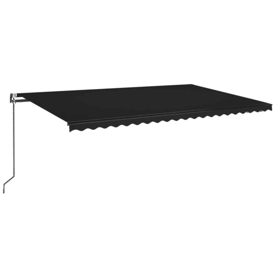 vidaXL Automatische Markise mit Fernbedienung aus Aluminium und Polyestergewebe, Anthrazit, Breite: 500 cm, Tiefe: 350 cm - Bild 2
