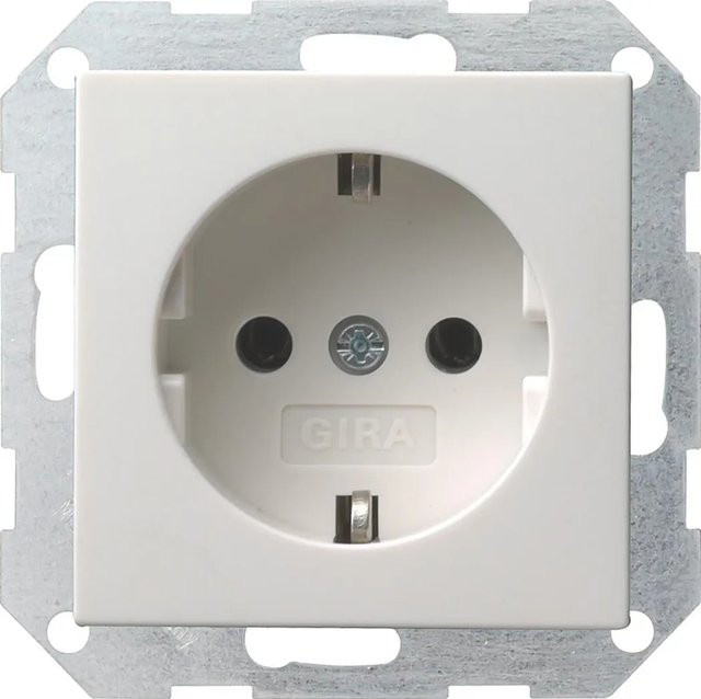 Gira Steckdoseneinsatz Standard55 in Reinweiß - Bild 1