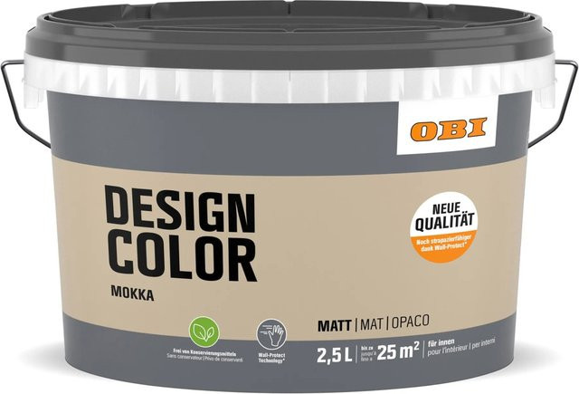 OBI Design Color Dispersionsfarbe für Mauerwerk in Braun, 2,5 l - Bild 1