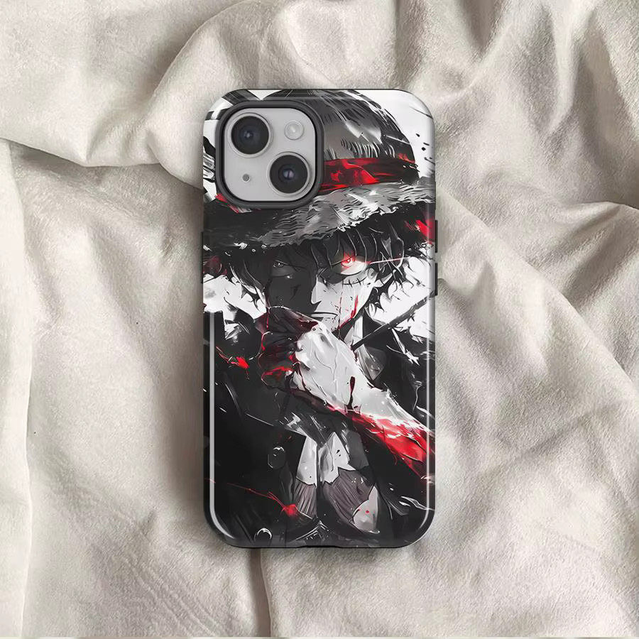 One Piece Luffy Anime Harte Handyhülle für iPhone 11 12 13 14 15 16 17 Pro Max Plus XR Air in Multicolour - Bild 3