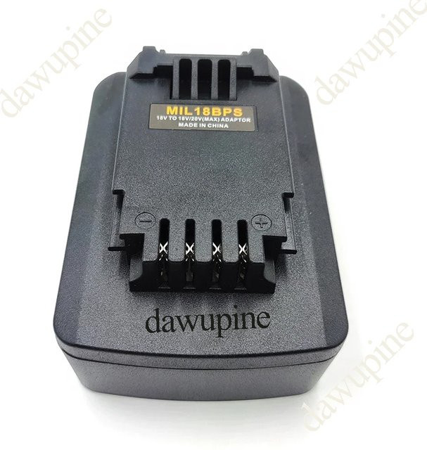 dawupine M18 Li-Ion Batterie Adapter Konverter für Milwaukee, Black Decker, Porter Cable und Stanley in Schwarz - Bild 1