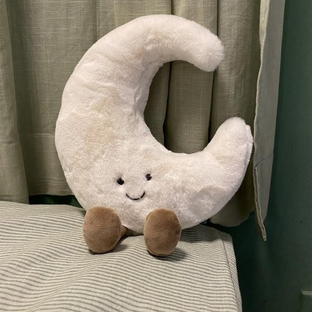 Nordische Mond Sonne Stern Wurfkissen, Plüschtier Puppe, 35cm - Bild 1