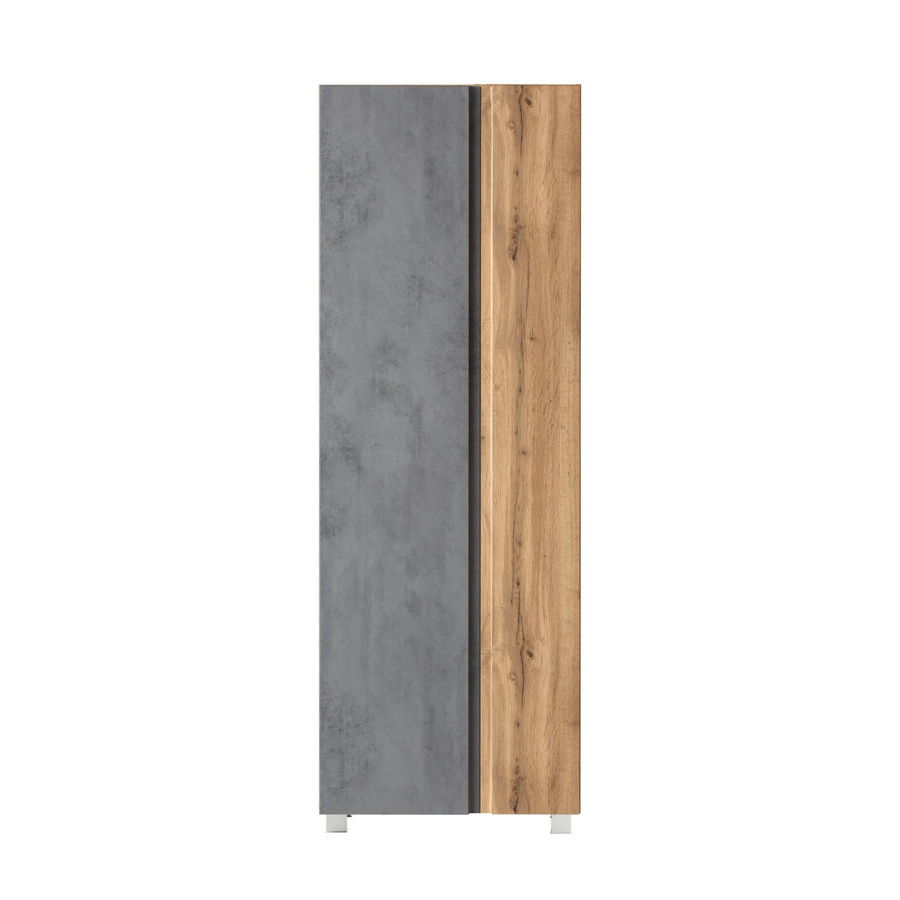 Held Möbel Seitenschrank Ancona in Betongrau-Wotaneiche, B/T/H: 65 x 35 x 180 cm - Bild 2