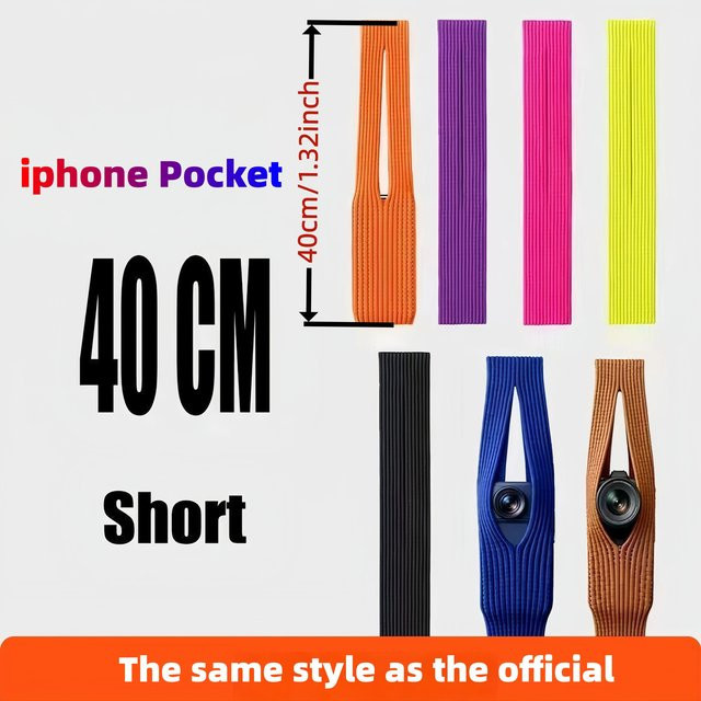 Strick-Handytasche in Orange für Apple iPhone Modelle mit 40 cm Trageband - Bild 1