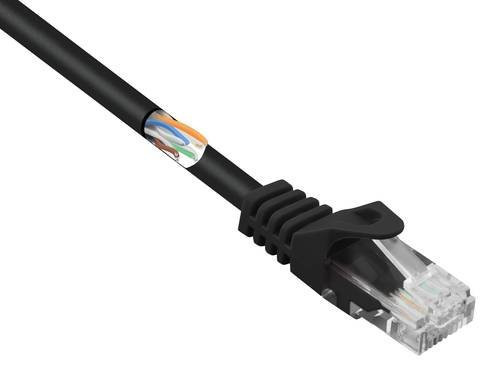 Renkforce RF-5044016 RJ45 Patchkabel CAT 5e U/UTP Ethernet/LAN Schwarz, Länge: 10,00 m - Bild 1