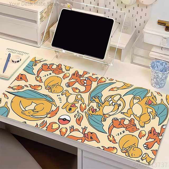 Bandai Mauspad Pokemon Charizard mit HD-Druck in Multicolour für Gamer und PC-Nutzer - Bild 1