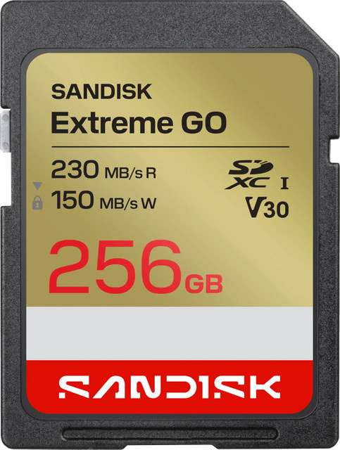 SanDisk Extreme GO SDXC Speicherkarte 256 GB V30 A2 Multicolor - Bild 1