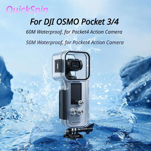 Wasserdichtes Tauchgehäuse für DJI Osmo Pocket 3 und Pocket 4, transparentes Unterwasser-Schutzgehäuse für 45m Tiefe - Bild 1