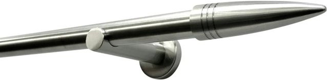 Gardinia Gardinenstange Komplett-Set in Edelstahloptik, Farbe: Silber, Länge: 148 cm, Durchmesser: 16 mm - Bild 1