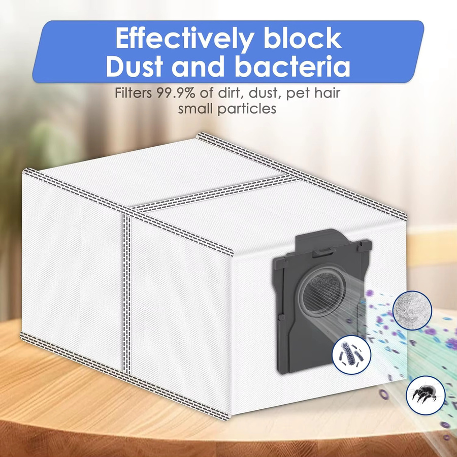 Dreame L40s Pro Ultra Roboterstaubsauger Ersatzteil-Set mit Hauptbürste, Seitenbürste, HEPA-Filter, Wischtüchern und Staubbeuteln - Bild 4