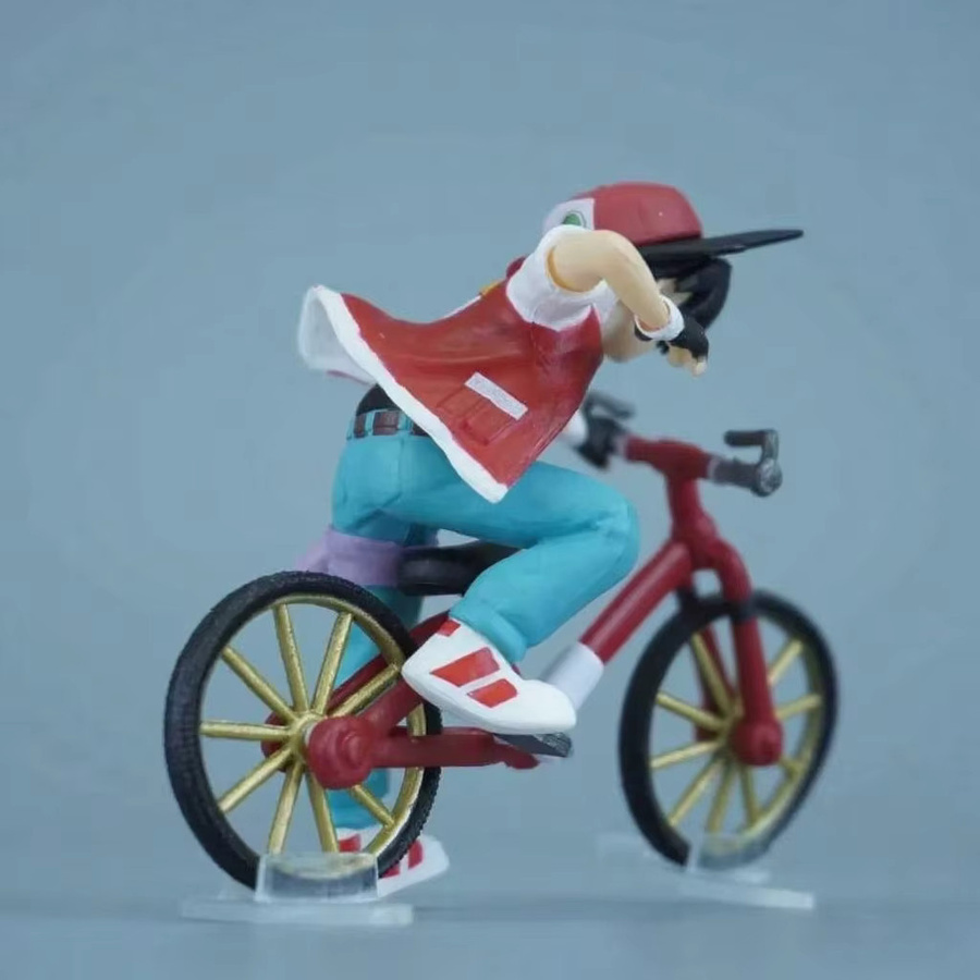 Bandai Pokémon Ash Ketchum beim Radfahren, Actionfigur, Rot - Bild 2