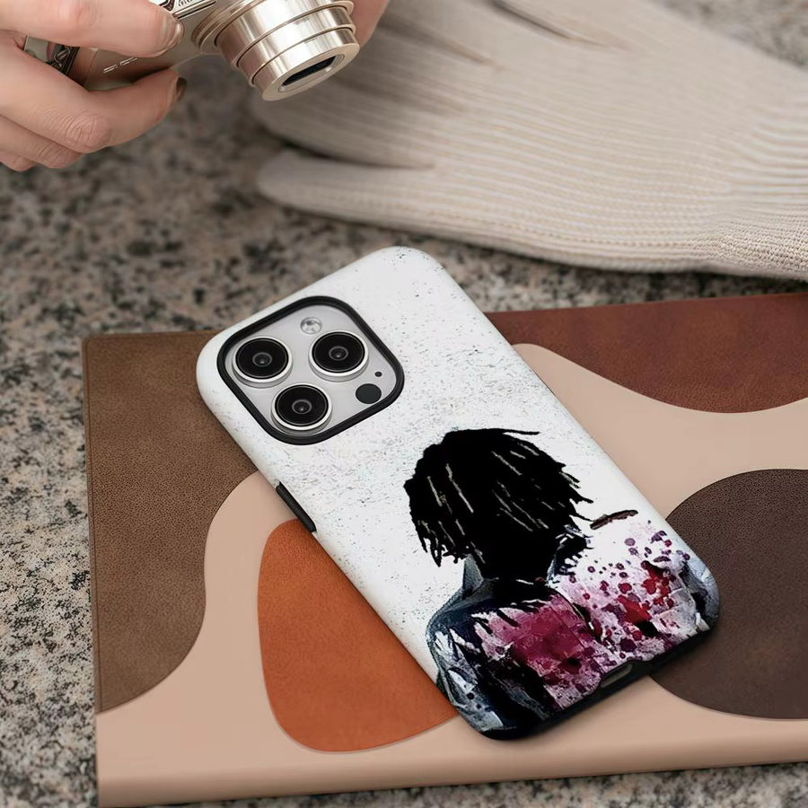K-Ken Carson Mehr Chaos Handyhülle für iPhone 17 16 15 14 13 12 Pro Max Plus in Weiß mit glänzender HD-Doppelschicht-Flüssigkeitshartschale - Bild 6