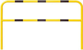 Moravia Schutzbügel für außen in Schwarz/Gelb zur Wandmontage mittels Einsteckhülse, Breite: 130 cm, Höhe: 200 cm - Bild 1