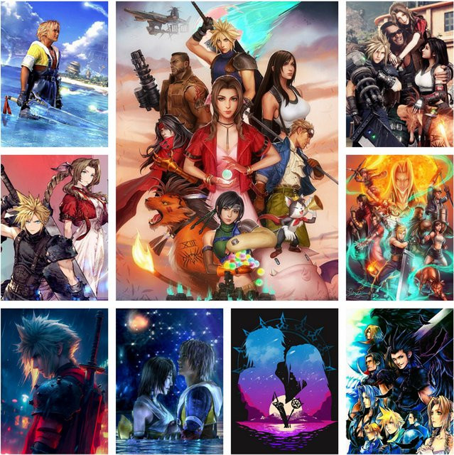 Potdemiel Final Fantasy Diamant Malerei Mosaik, Bunt, adults - Bild 1