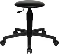 TOPSTAR Sitzhocker in Schwarz mit Kunstleder und Rollen für Home Office - Bild 1