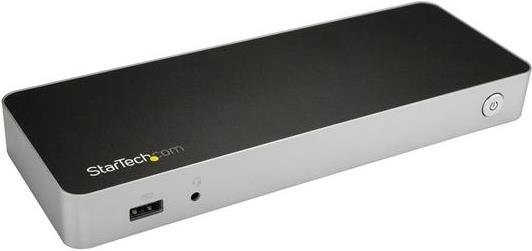 StarTech.com MST30C2HHPDU USB 3.1 Gen 1 Type-C Notebook-Dockingstation und Portreplikator in Schwarz und Silber mit HDMI, USB-C und 3,5 mm Klinke für 4K UHD - Bild 1