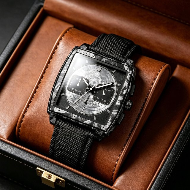 QINGXIYA Chronograph, Quarz, Leder, Weiß, Herren - Bild 1