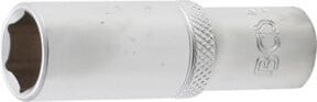BGS Steckschlüssel-Einsatz Sechskant tief 10534, Antrieb Innenvierkant 10 mm (3/8"), SW 14 mm, Silber - Bild 1
