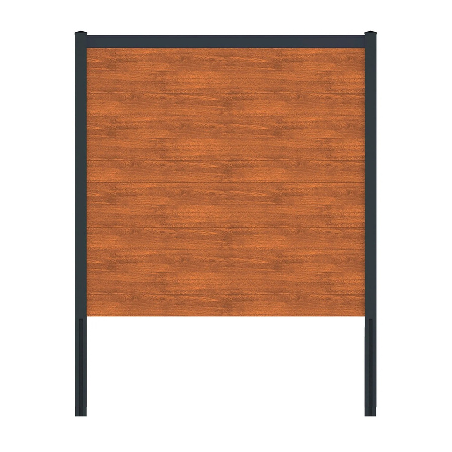 Vidual Sichtschutzzaun Snap Aluminium foliert in Light Oak, blickdicht, H: 1,8 m x B: 5,37 m - Bild 2