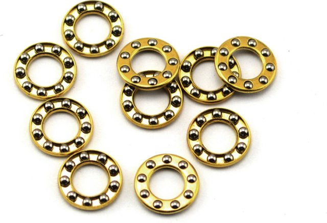 FLIPPER Kugellager Set aus Stahl und Messing mit Dichtung für Klappmesser DIY Zubehör in Gold - Bild 1
