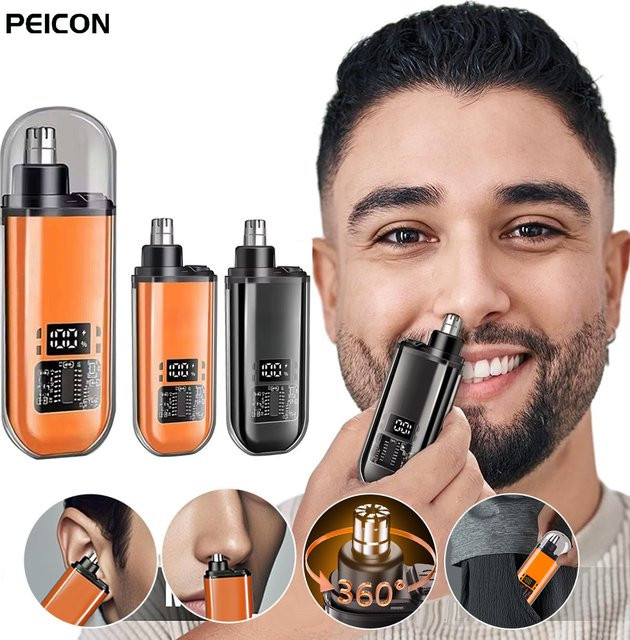 Peicon Nasenhaartrimmer, Herren, Schwarz, USB-aufladbar - Bild 1