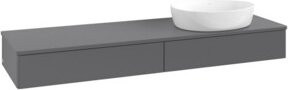 V&B Waschtischunterschrank Antao ohne Frontstruktur, Anthrazit lackiert, B: 160 cm, T: 50 cm - Bild 1