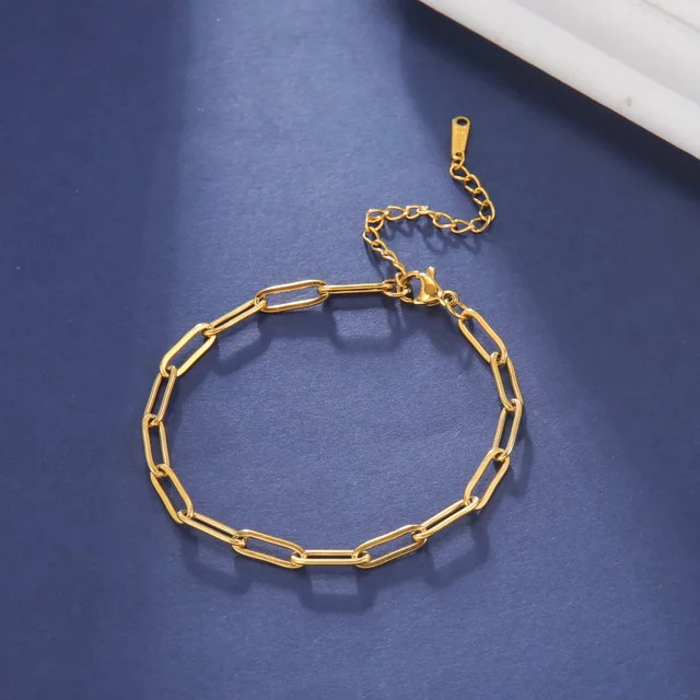 cazador Büroklammerkette Edelstahl, Gold, Damen - Bild 1