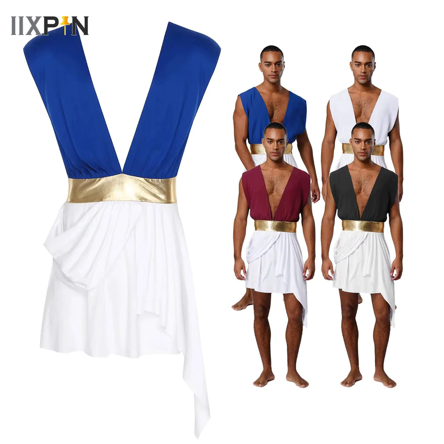 IIXPIN Gladiator-Kostüm, Ritter, Fantasy, Weiß, Plüsch / Textil - Bild 2