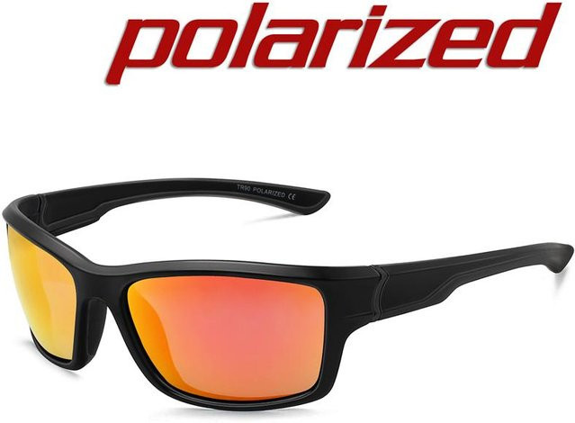 MAXJULI Sport-Sonnenbrille Herren, Vollrand, rechteckig, Schwarz, TR90 - Bild 1