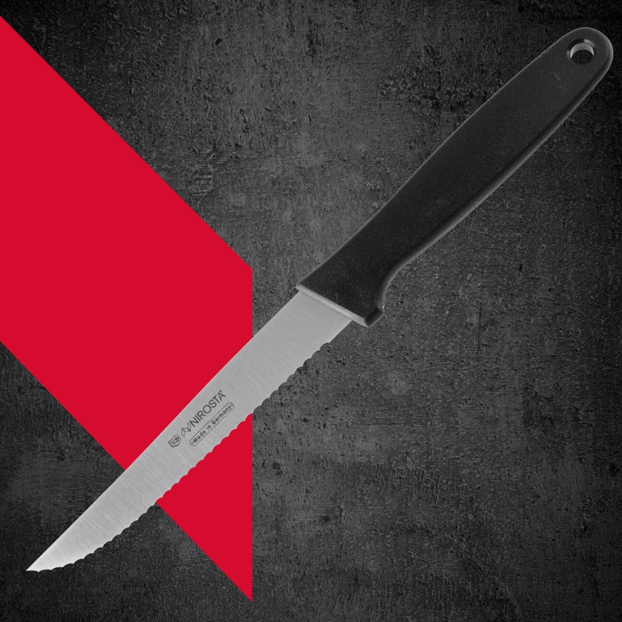 Nirosta Tomatenmesser La Cuisine in Schwarz mit 11 cm Klinge - Bild 2