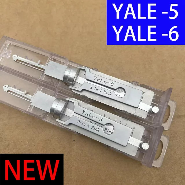 Lishi 2-in-1 Einwortschlosskern Yale 5 und 6 Zähne in Silber - Bild 1