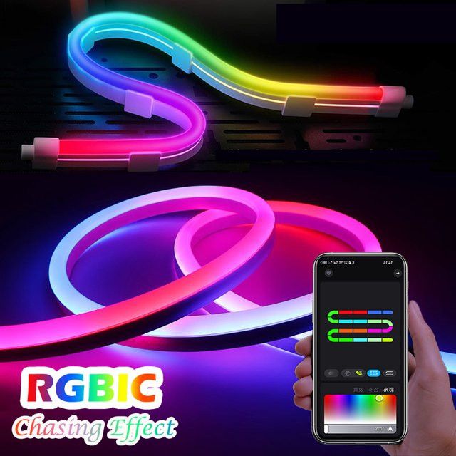 Acosh Neon RGBIC Dreamcolor LED Lichtstreifen mit Musiksynchronisierung und Bluetooth via USB 5V - Bild 1