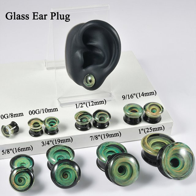 Tajam Ohrstöpsel Keramik, Bunt, Unisex, 8–25 mm - Bild 1