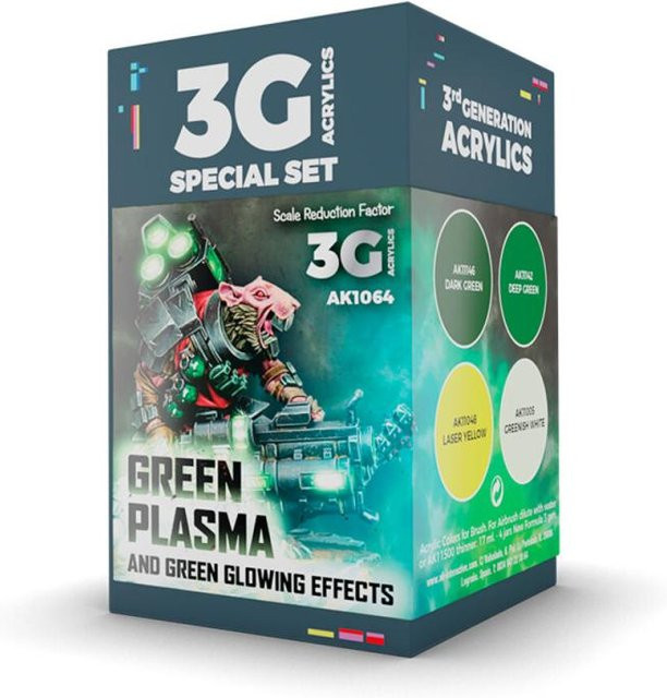 AK Interactive Wargame Color Set, Green Plasma and Glowing Effect, Grün - Bild 1