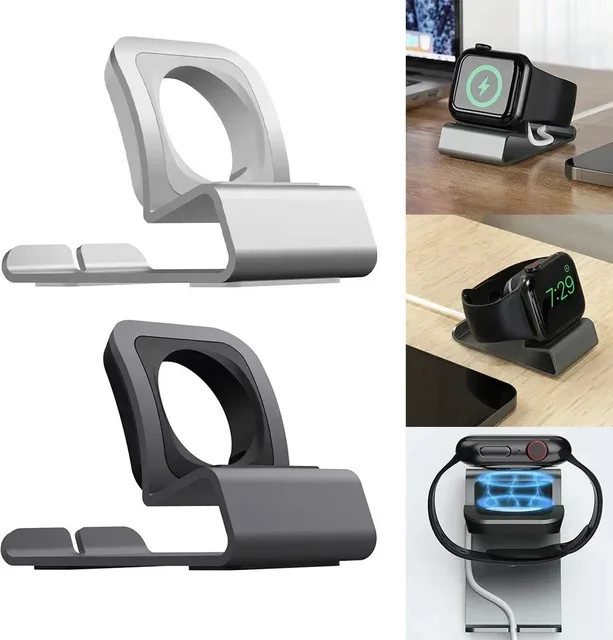 CAOWTAN Ladeständer für Apple Watch, Aluminium, Silikon, Unisex - Bild 1