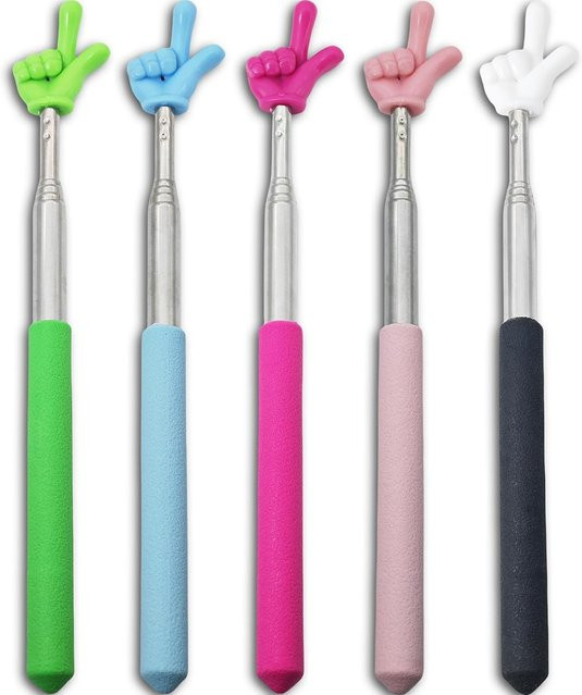 Multifunktionaler Lehrer-Zeigerstab ausziehbarer Fingerzeigerstab für das Klassenzimmer in Multicolor - Bild 1