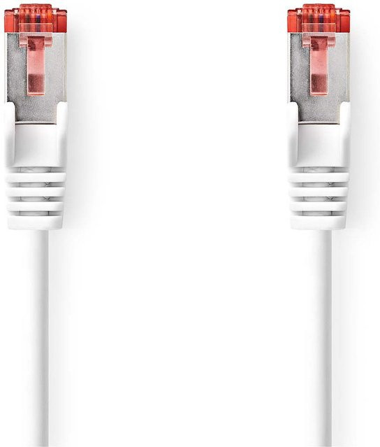Nedis Netzwerkkabel Cat.6 S/FTP Ethernet LAN weiß, Länge: 2 m - Bild 1